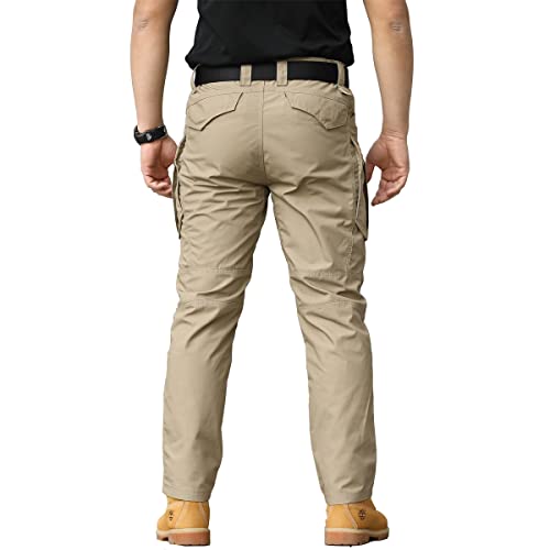 CARWORNIC Men's Hiking Tactical Trousers Lightweight Rip-Stop Combat Work Cargo Pants with Multi Pockets - Image 4