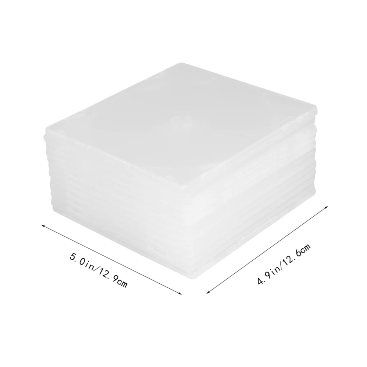 LALAFINA 25 Pcs Transparent CD Storage Box Ultrathin Dvd Case with Insertable Booklet Sleeve for Easy Recognition Portable Design for Home Cinema and Daily Use