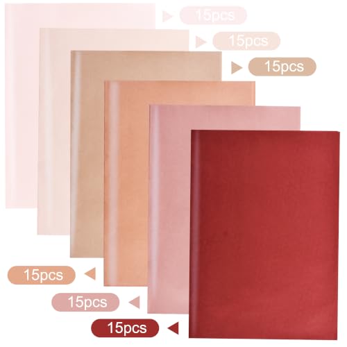 Image of BEISHIDA 90 Sheets Dusty Pink 6 Colors Tissue Paper for Gift Wrapping