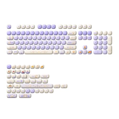 Akko Magic Lop Bunny Set Di Copritasti Pbt Con Profilo Mog, 146 Copritasti Per Tastiere Meccaniche