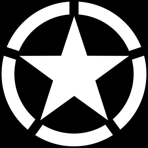 Decal Sticker Star US-Army – White – 20 cm