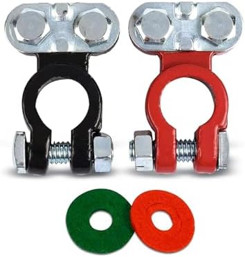 2* Positive Negative Car Battery Cable Terminals Top Post