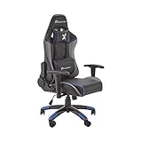 X Rocker Agility Junior PC Office Gaming Chair, 20.07 x 24.4 x 45.27-47.63, Blue/Gray/Black