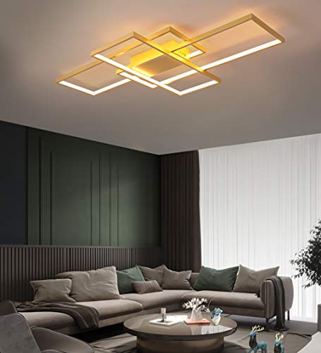 Lampe LED rectangulaire et plafonnier acrylique suspendu dimmable