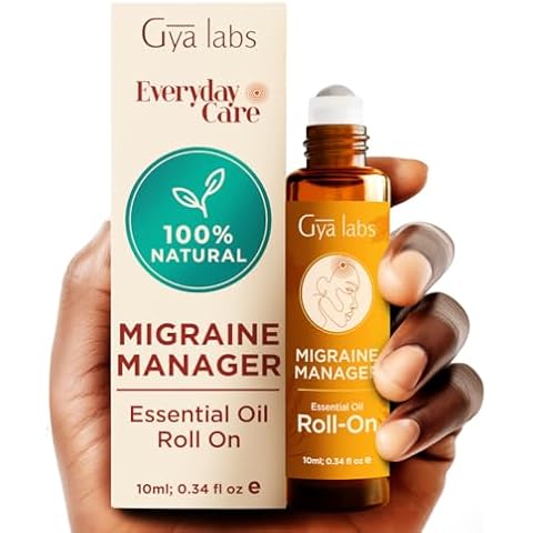 Gya Labs Migraine Essential Oil Roller for Relief Cover