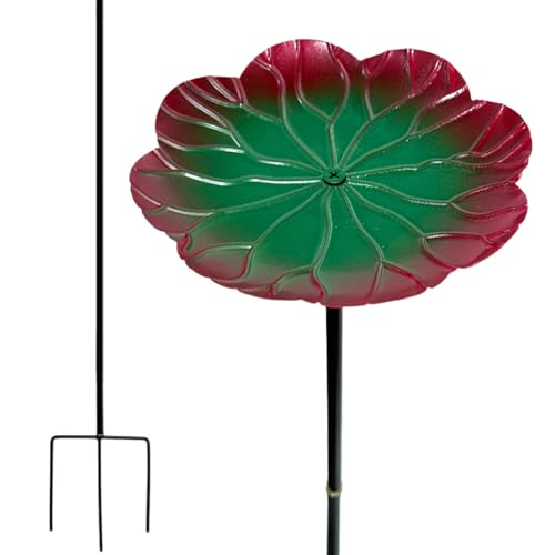 Bird Bath For Outside – Outdoor Iron Bird Feeder Bowl, Weather Resistant Birdbath Garden Decor, Decorative Feeding Basin Art | Perfect For Balcony, Patio, Pond, Ground, Backyard, Lawn, Yard, Landscape