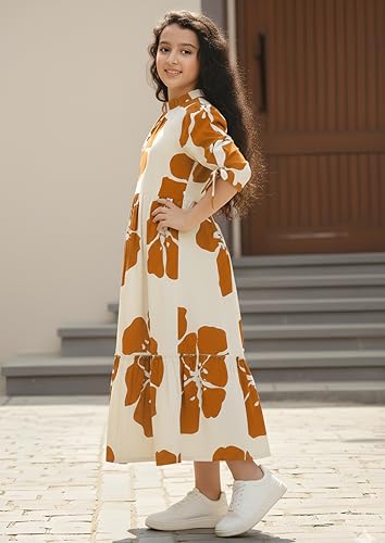 Image of Fashion Dream Girl's Rayon Floral Printed Dress|Girls Dress|Western Dress|Casual Wear