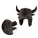 PTILSERY Winter Headwear with Cool Horns Suitable for Stage Shows Halloween Cosplay Stylish Furry Hat with Horns Headwear