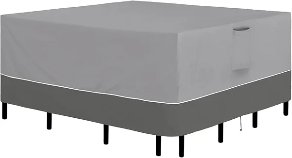 Easy-Going Patio Furniture Cover 76"x76" Square Outdoor Table and Chair Set Covers Waterproof UV Resistant Outdoor Sectional Sofa Set Covers, Gray/Dark Gray