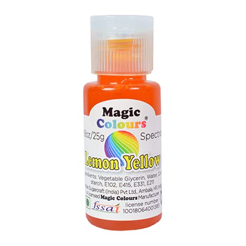 Magic Colours Spectral Mini Edible Gel Colors for Baking and Food Coloring (Lemon Yellow)