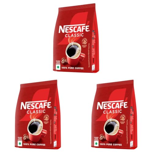 Image of Nescafe Classic Instant Coffee Powder | Great Start To Your Morning | 100% Pure Coffee | 500g Stabilo, Bag (Pack of 3)