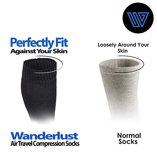 Image of Wanderlust Everyday Use Graduated Compression Socks - Support Stockings for Men & Women