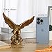 H&W Golden Eagle Statue, Flying Wild Bird Eagle Decorative Bronze Patina Resin Figurine（M）