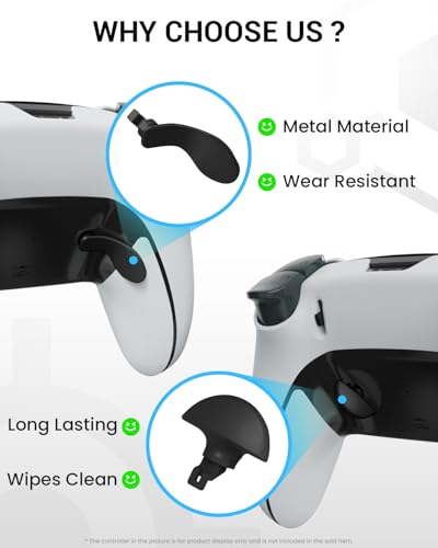 Image of Metal Back Paddles for PS5 Edge Controller, 4PCS Back Buttons for PS5 Dual Sense Edge Game Controller, Paddles Trigger Buttons Replacement Accessories(Black)