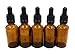 Produktbild Fünf 20ml Bernsteinbraunglasflaschen mit Dropper Pipetten