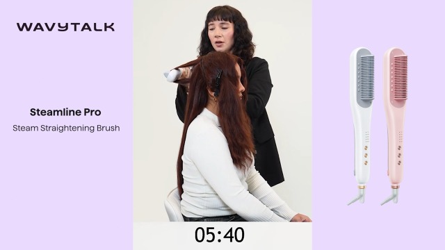 Amazon.co.jp: Wavytalk スチームストレートブラシ｜スチームで