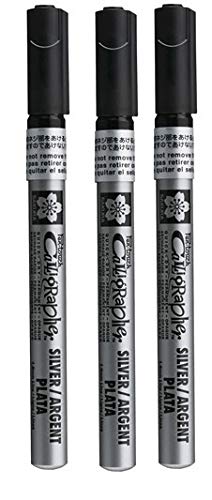 Sakura - Pen-Touch Calligrapher - Fine Calligraphy Marker - Silver ...