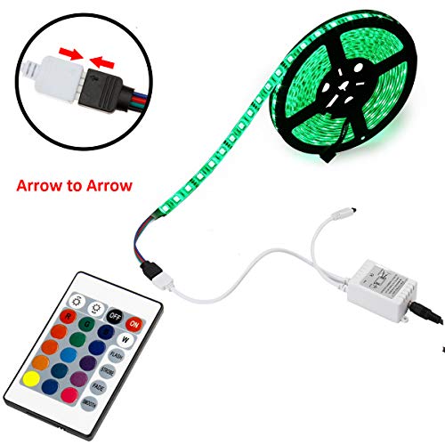 Image of SUPERNIGHT RGB LED Strip Light Remote Controller, 24 Key IR Remote Dimmer for 12V 5050 3528 RGB LED Rope Lights (1 Port