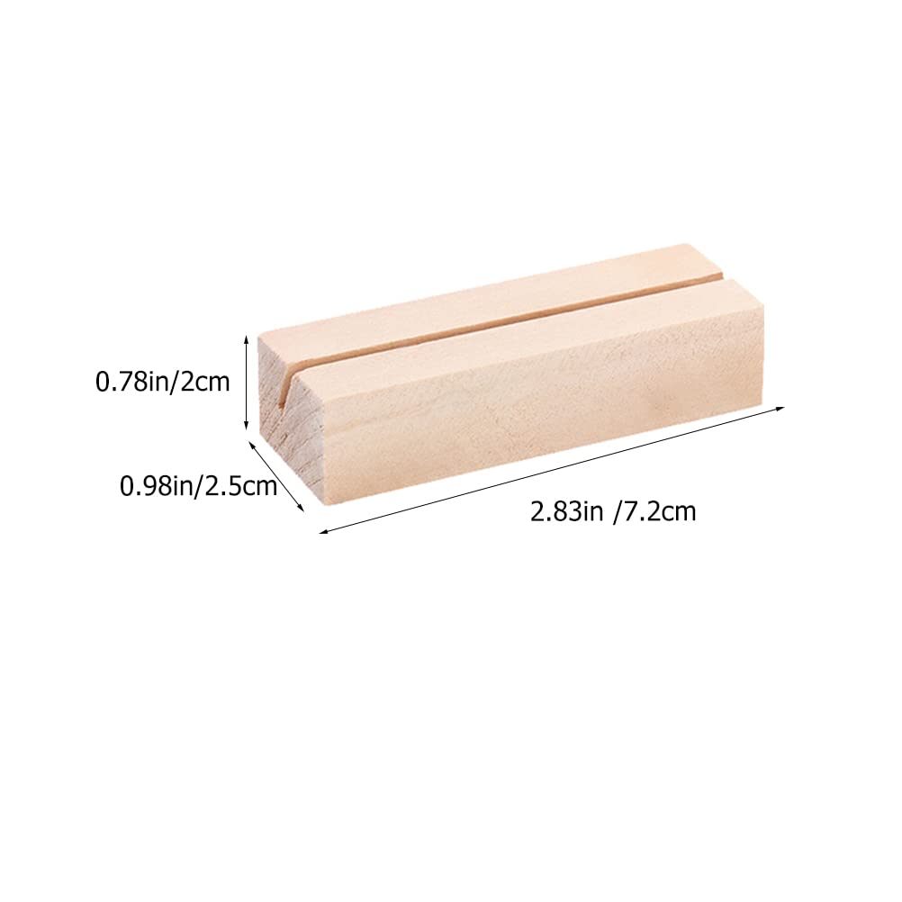 LUOZZY 24 Pcs Place Card Holder Wood Card Stand Wooden Place Card Holder Wedding Table Number Holder