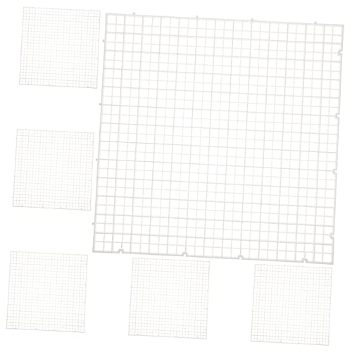 OUNONA 6個 水槽仕切りグリッド 水族館の水槽 水槽フィルター フィッシュタンク フィッシャー 水族館アンチジャンプネット 水槽用水槽ライト 水槽の装飾 魚 ポリエチレン 白い