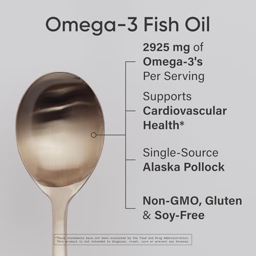 Image of Sports Research Omega-3 Fish Oil, 8oz Glass Bottle - 4685mg of Wild Caught Alaska Pollock Fish Oil per Serving - Easy-to-Take Liquid . Lemon Flavor . Non-GMO . MSC Certified Sustainable - 48 Servings
