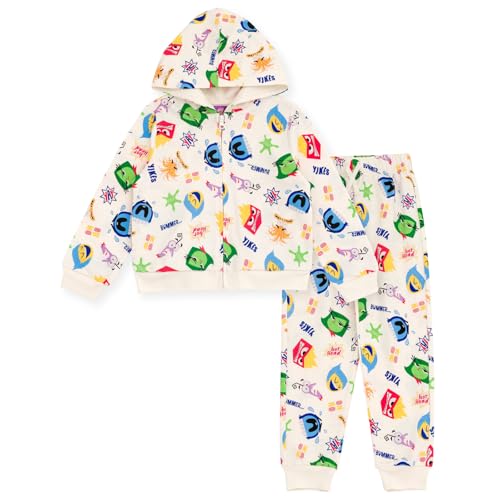 Disney Junior French Terry Zip Up Hoodie and Pants Outfit Set Infant to Big Kid Sizes (12 Months - 18-20)