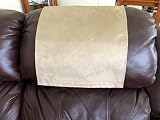 Furniture Headrest Cover Recliner Chair Protector Suede-Oak Size 14"Wx30"L for Living Room Decor Off