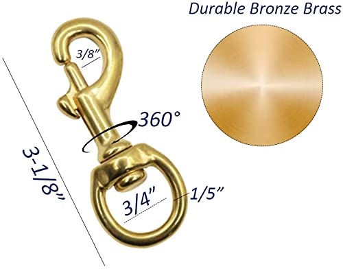 50 Ft Flag Pole Halyard Rope Thickness 1/4 Inch With 2-Piece Bronze Brass Swivel Flag Pole Snap Clip Hook -Strength, Shock Absorption, For Flag, Tie, Pull, Swing, Climb And Knot #TOP3