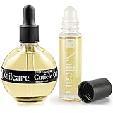 C CARE Cuticle Oil Care Set, Contains a 2.5oz bottle With dropper, and Roll-on bottle, for Home and