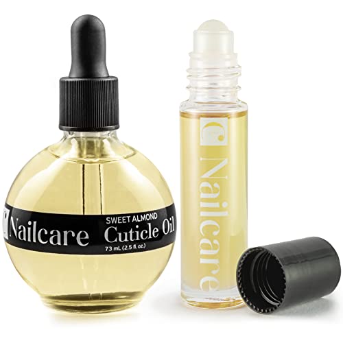 C Care Cuticle Oil Care Set, Contains A 2.5Oz Bottle With Dropper, And Roll-On Bottle, For Home And On The Go Use (Sweet Almond) #TOP6