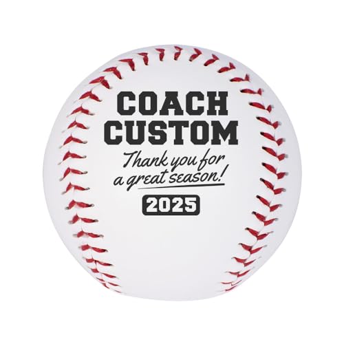 TeesAndTankYou Custom Coach Baseball – Thank You for a Great Season 2025 with Personalized Coach Name