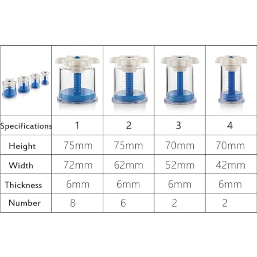 Juego de Ventosas de Vacío para Terapia de Cupping, Diseño Manual Giratorio para Masaje en Puntos de Acupuntura TCM en Todo el Cuerpo, Uso Profesional en Salones de Belleza miniatura 2