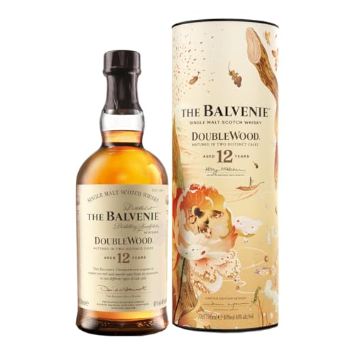 THE BALVENIE - DoubleWood 12 Year Old Single Malt Scotch Whisky - Matured In Two Distinctive Oak Cask - Complex Yet Rich & Smooth - Vanilla Spiciness & Honeyed Depth - Award-Winning - 40% ABV - 70 cl