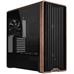 Lian Li Lancool 217 PC Case Black | ATX Mid Tower, Tempered Glass, 5 Fans, Walnut Wood Accents, Mesh Front, Back-Connect Compatible