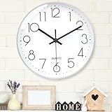 Sugarzoon Reloj de Pared de Cuarzo Silencioso, 30 cm Diámetro, Estilo Moderno, Decorativo para la Cocina, el Salón, el...