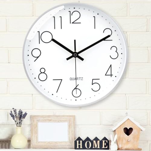 Opiniones y reviews de Relojes de pared al mejor precio. 47 Sugarzoon Reloj de Pared de Cuarzo Silencioso, 30 cm Diámetro, Estilo Moderno, Decorativo para la Cocina, el Salón, el Comedor o la Habitación, Funciona con Pilas (Marco Blanco...