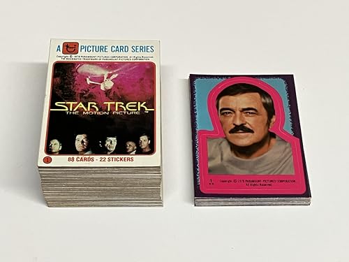 1979 Topps STAR TREK Motion Picture Trading Card Complete Set 1-88 with 22 Card Sticker Set (NRMT)