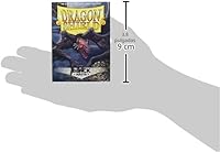 Vista 3 de Escudo de dragón negro mate 100 cartas mangas protectoras.