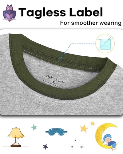 DAUGHTER QUEEN Boys Long Sleeve Pajamas Size 18Months-12Years2