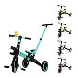 Mobiclinic® kids, Triciclo 5 in 1, Chase, Bicicletta evolutiva, 1-5 anni, Manico e sedile regolabili, Ultraleggero 3, Kg, Montaggio facile, Ruote antiforatura, Fino a 25, Porta bottiglia