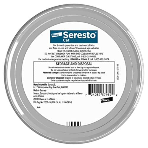 Seresto CA8524001AM Cat Vet-Recommended Flea & Tick Treatment & Prevention Collar thumb #1