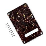 Musiin Electric Guitar Back Plate Compatible with Strat/Stratocaster Tremolo Cavity Cover, Tremolo Cover with Pickguard featuring 6 Screws (Darkred)
