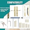 MaxxGeek Flat Slot Storm Door Handle Complete Set, Mortise Keyed Lever Mount Latch with Deadbolt for Screen and Storm Doors (Bright Gold)