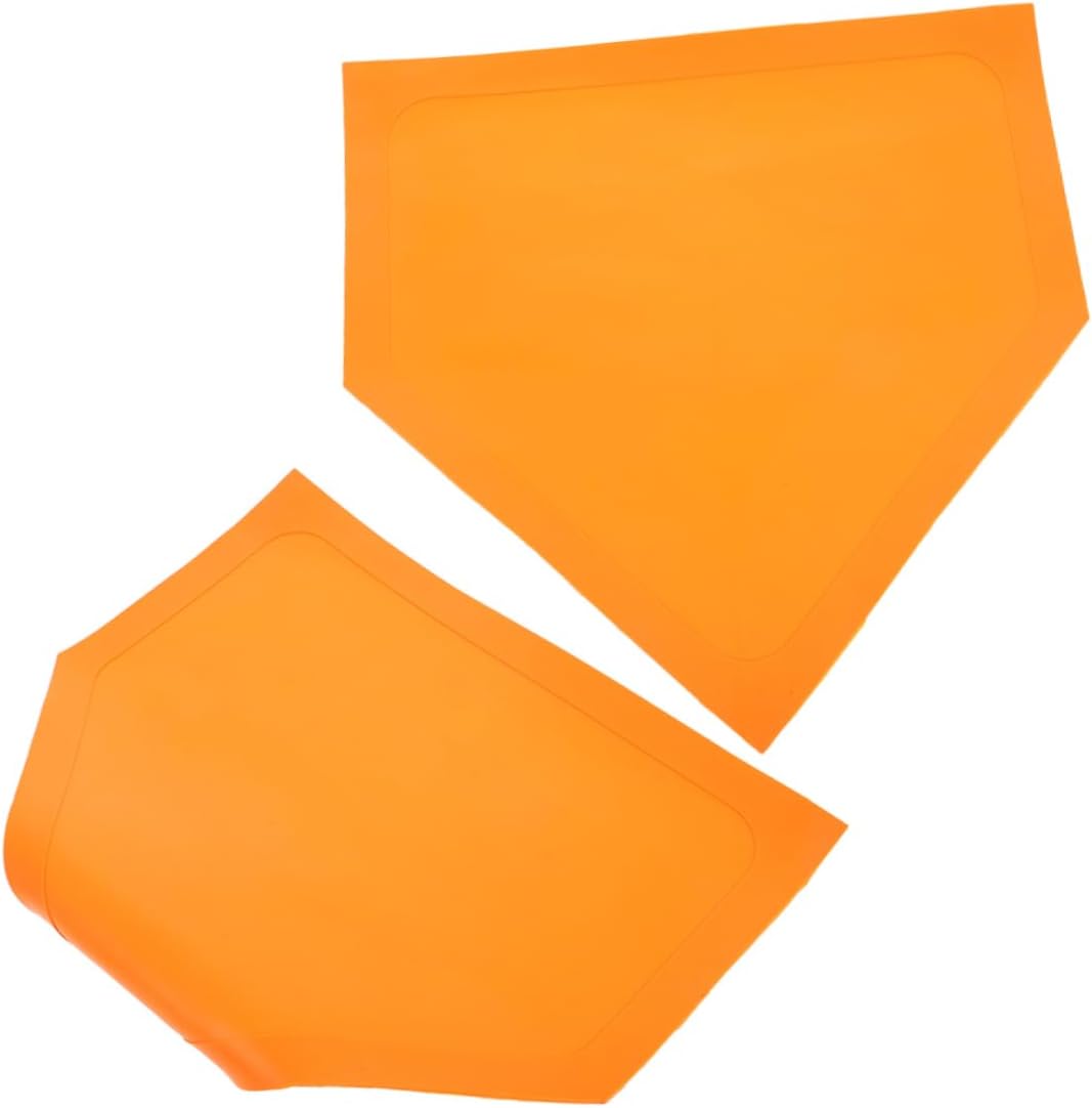 2pcs Portable Softball Base Marker Set Lightweight Throw Down Plates for Backyard Batting Practice for Gym Teachers and Skill Camp Instructors