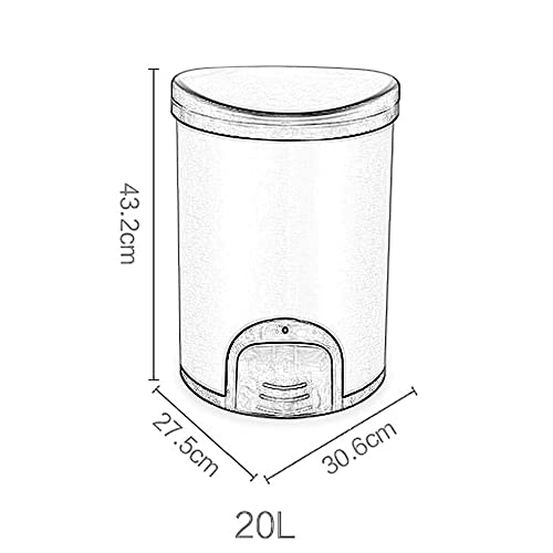 WOTZOV Abfalleimer Berührungsloser Abfalleimer Edelstahl-Mülleimer runder Mülleimer Automatischer Mülleimer für Zuhause/Sier – Bild 3
