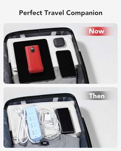 Image of charmast Portable Charger Power Bank 10000mAh with Built-in AC Wall Plug