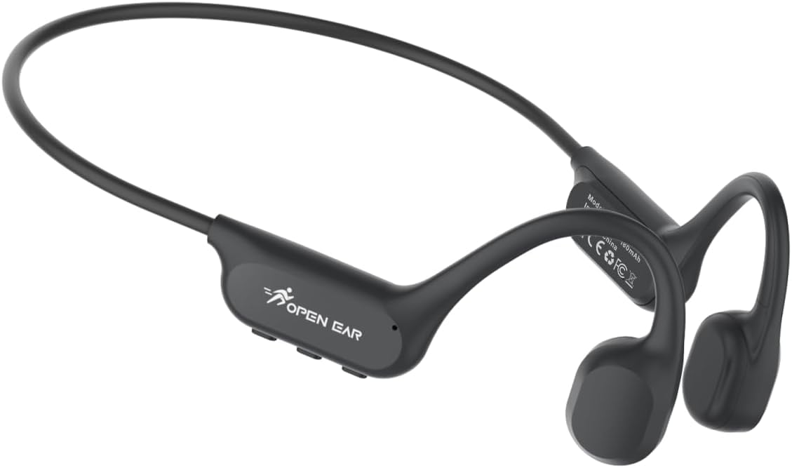 ANSTEN Casque Conduction Osseuse Bluetooth 6.0, Étanche IPX8 Écouteur Conduction Osseuse avec Réduction de Bruit AI, Casque sans Fil Oreille Ouverte pour Course, Cyclisme