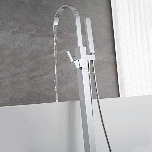 Robinet de baignoire autoportant noir contre calcaire et eau instable