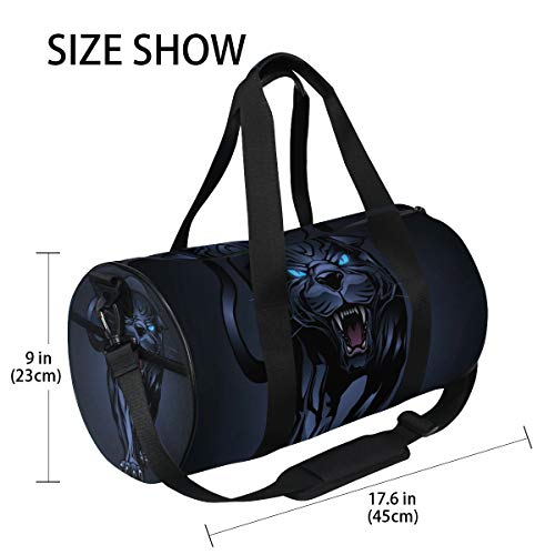 Sports Gym Duffle Bag Roaring Panther Travel Luggage for Men Women4