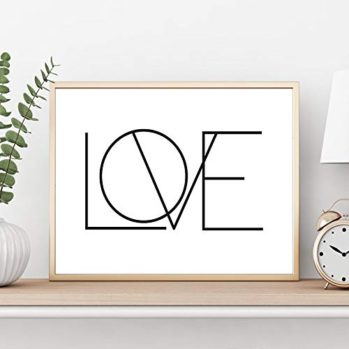 Affiche Love anti-reflet pour décorer une chambre d'enfant moderne